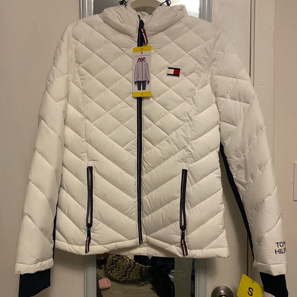 NWT White Tommy Hilfiger Quilted Packable Jacket - Picture 4 of 6